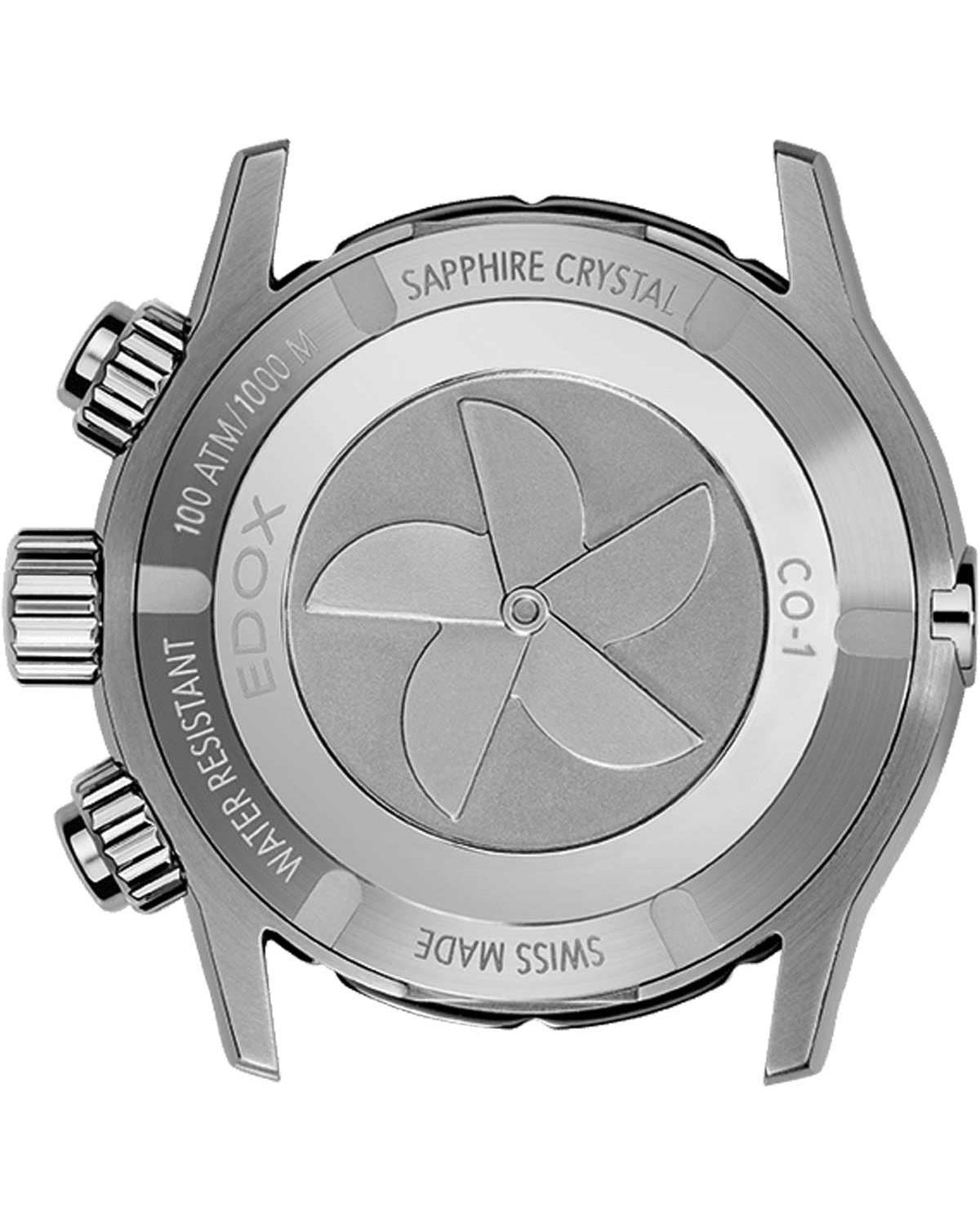 Ρολόι EDOX CO-1 Chronograph Silver Titanium Bracelet