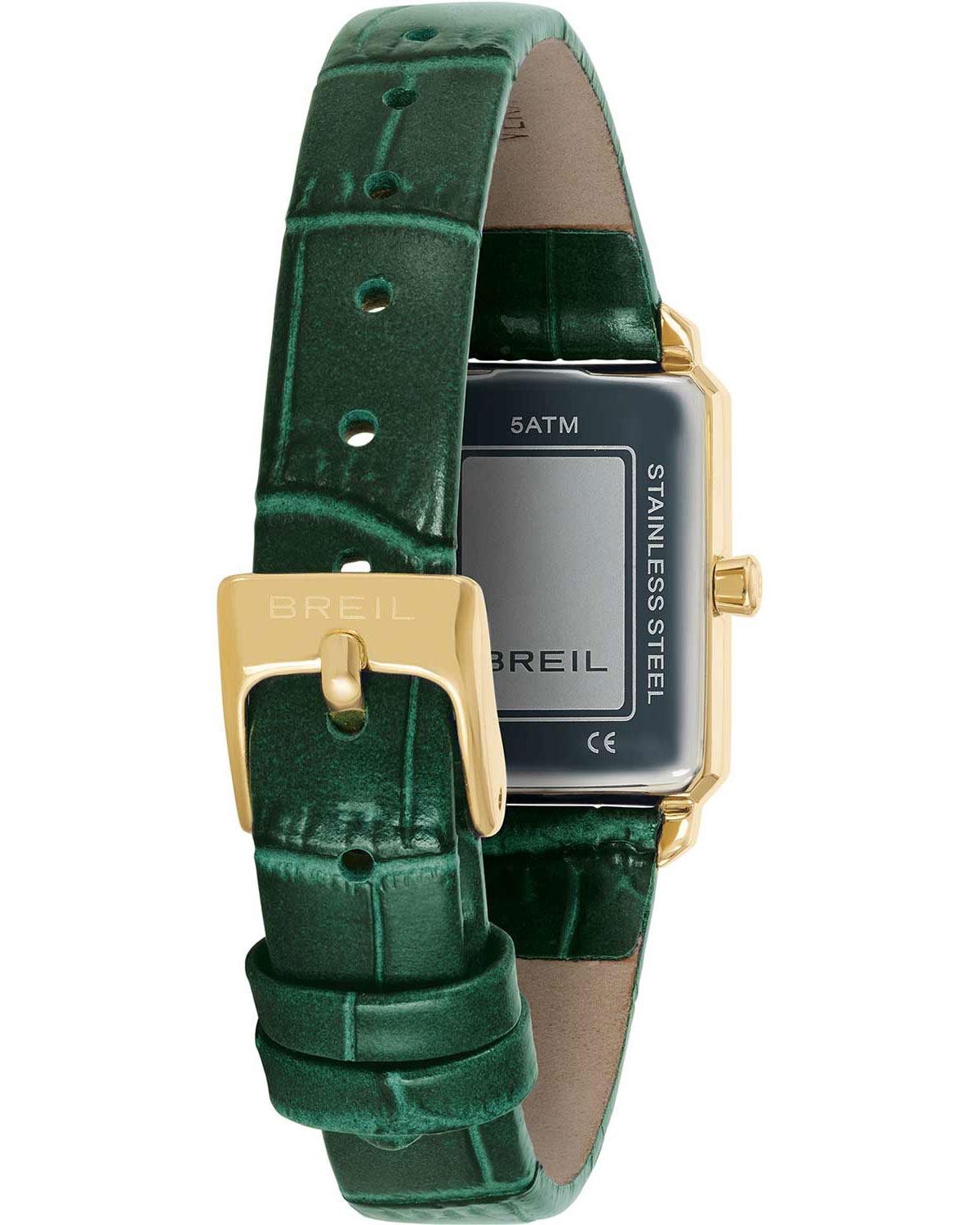 Ρολόι BREIL Carre Green Leather Strap