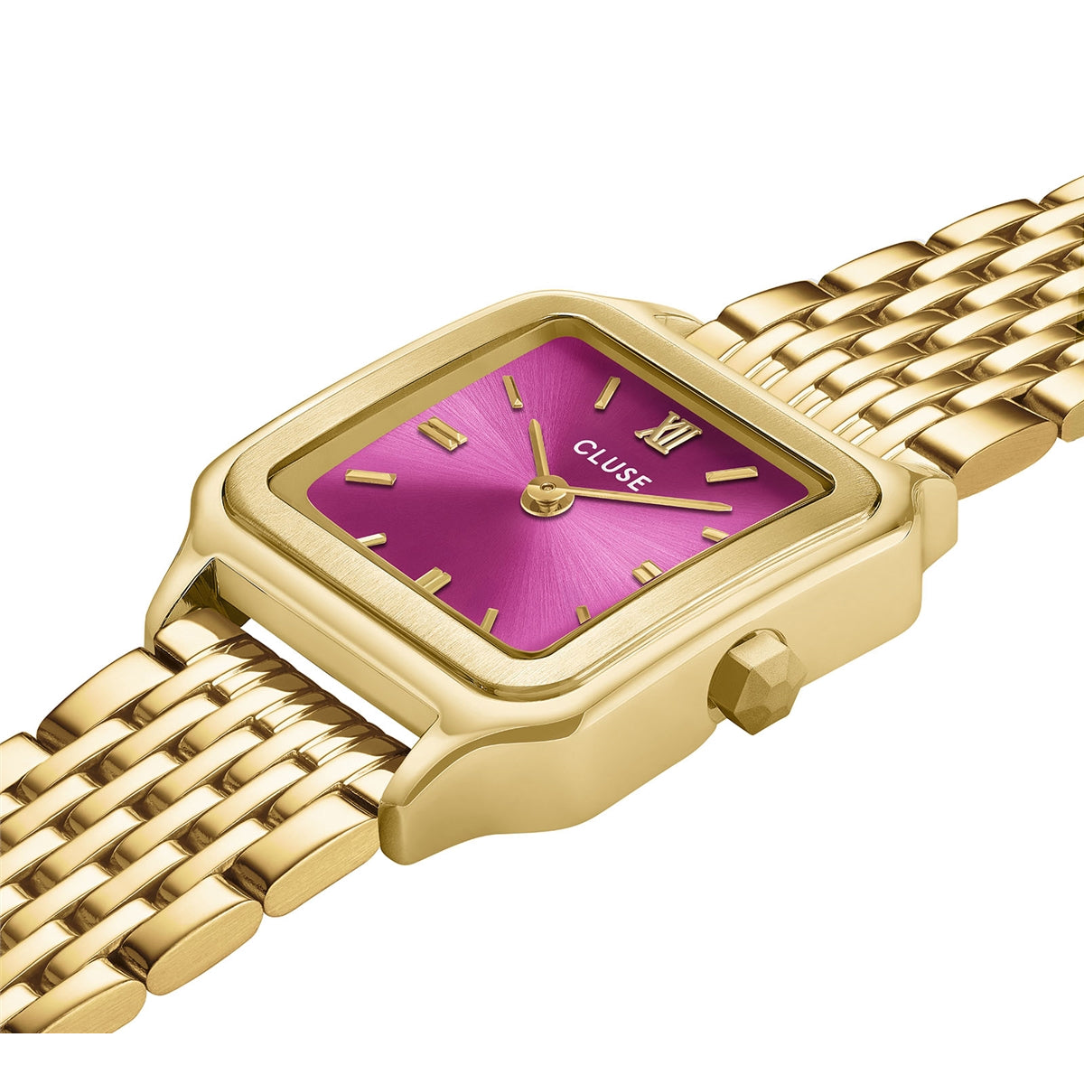 Cluse Gracieuse Petite Watch Steel, Fuchsia Pink, Gold Colour