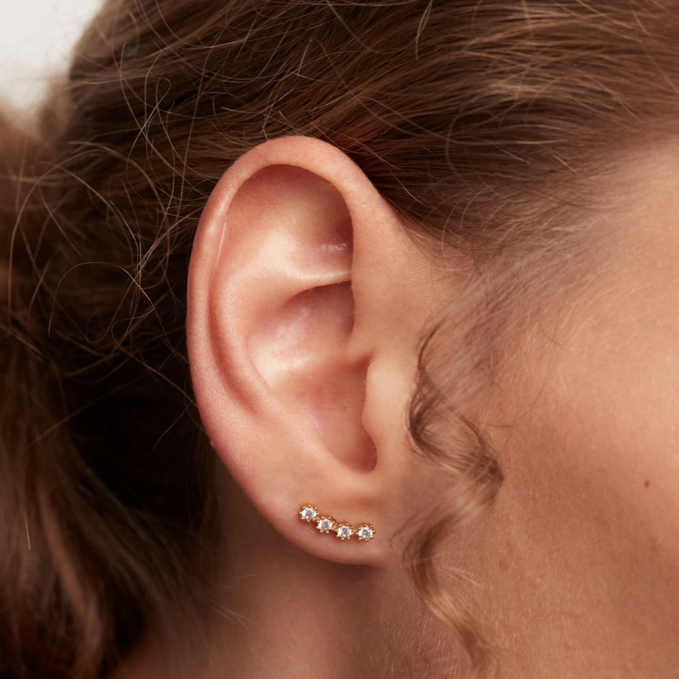 Σκουλαρίκια PDPaola Motion White Tide Gold