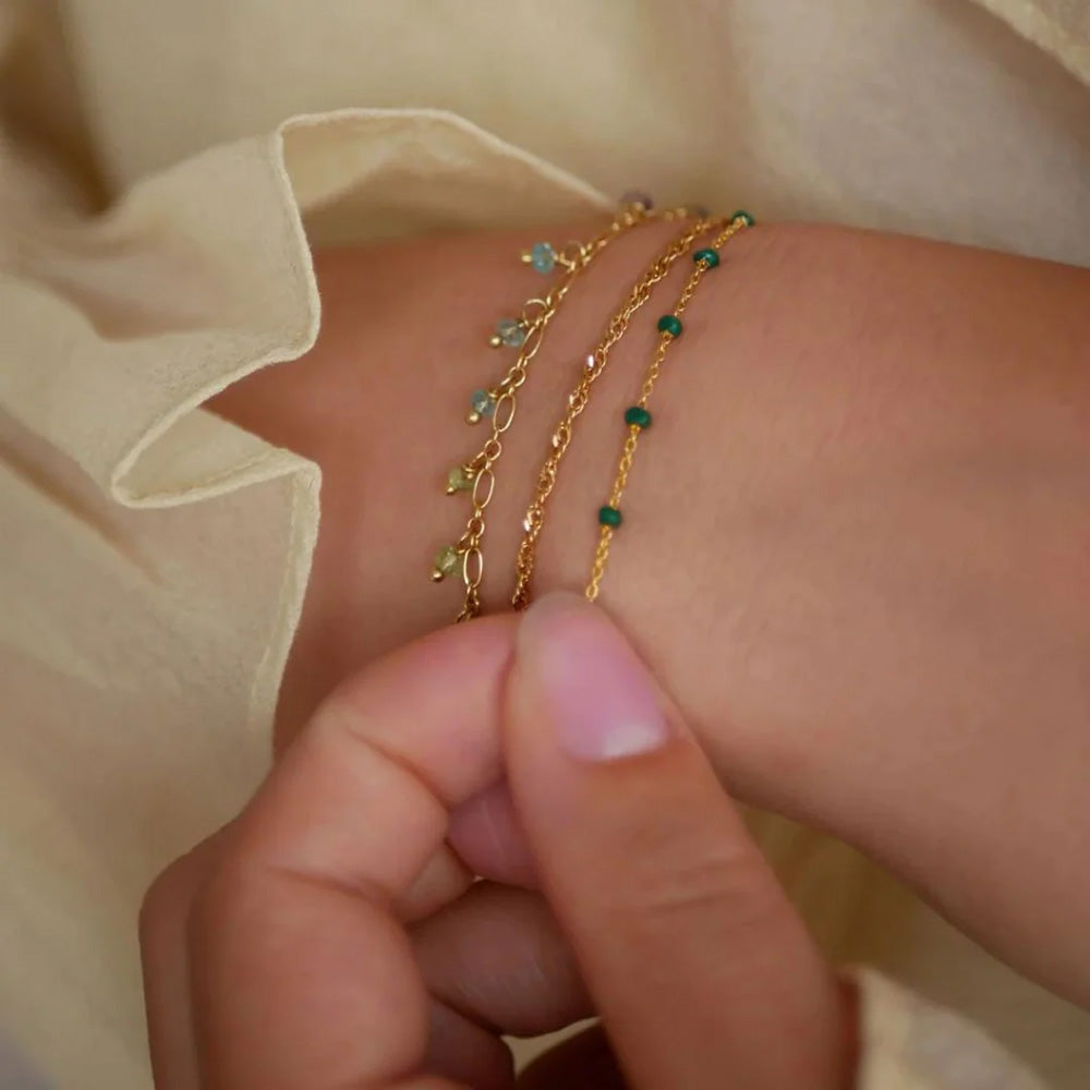 Enamel Bracelet Lola Petrol Green B66G