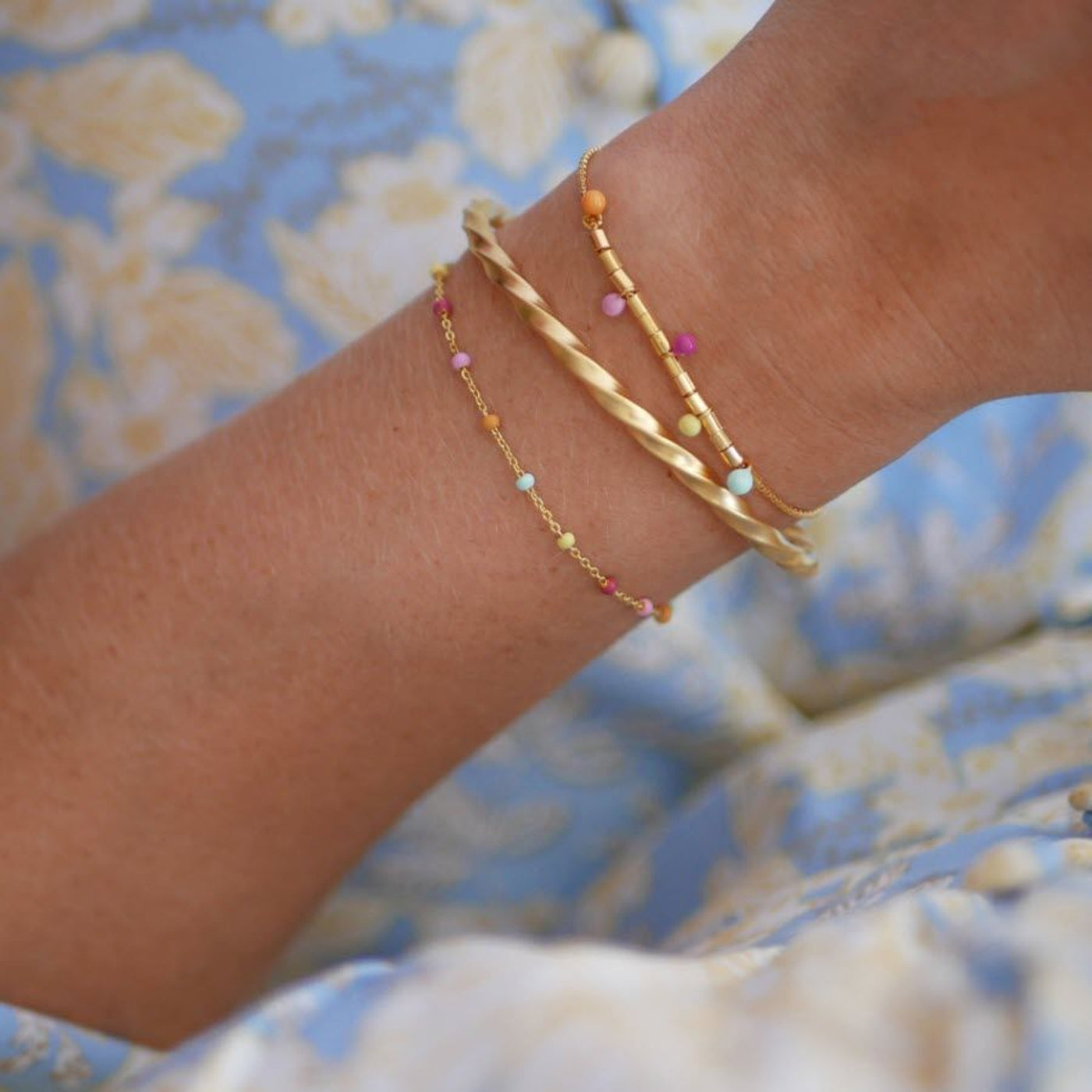 Βραχιόλι Enamel Lola Rainbow Gold