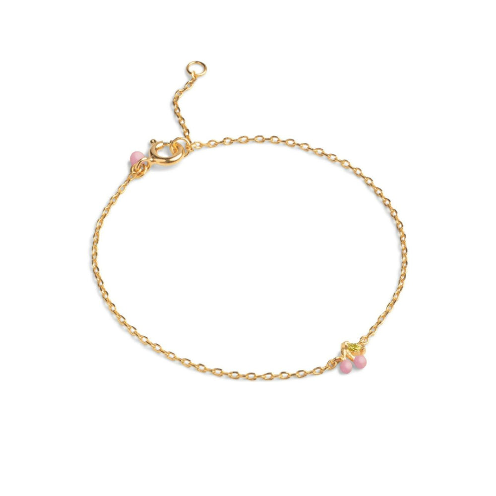 Βραχιόλι Enamel Cherry Light Pink Gold B88G