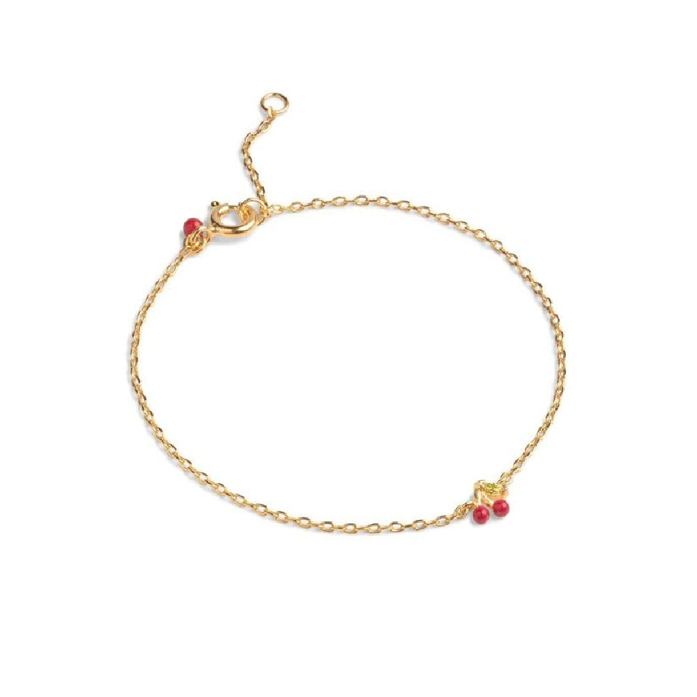 Βραχιόλι Enamel Cherry Red Gold B88G