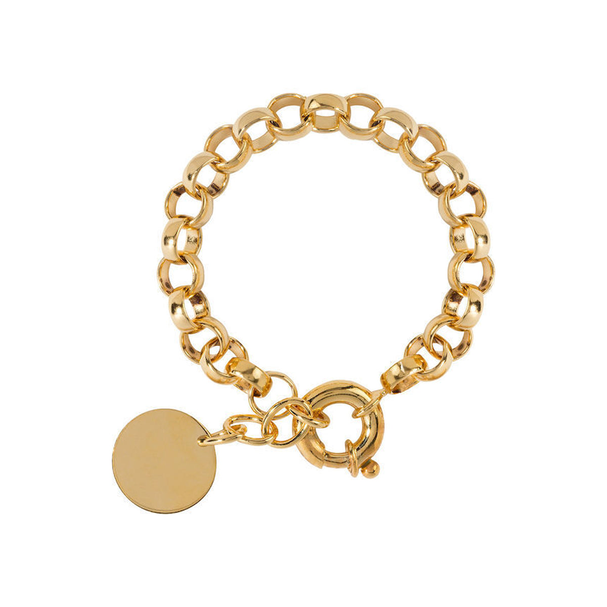 Aleyole Big Anchor Chain Gold Bracelet BG4333