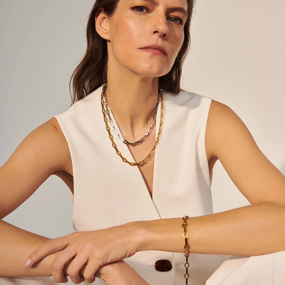 Aleyole Blockchain Gold Bracelet BG4422