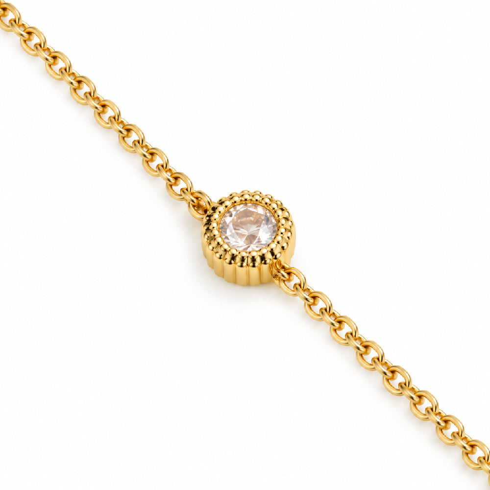 Aleyole Figaro Gold Bracelet BG4017