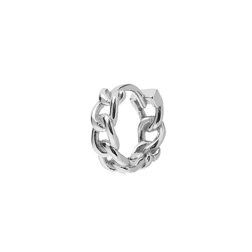 Aleyole Iron Silver Hoop ES245