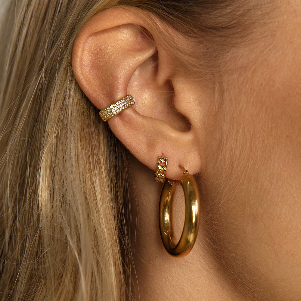 Aleyole Iron Silver Hoop ES245