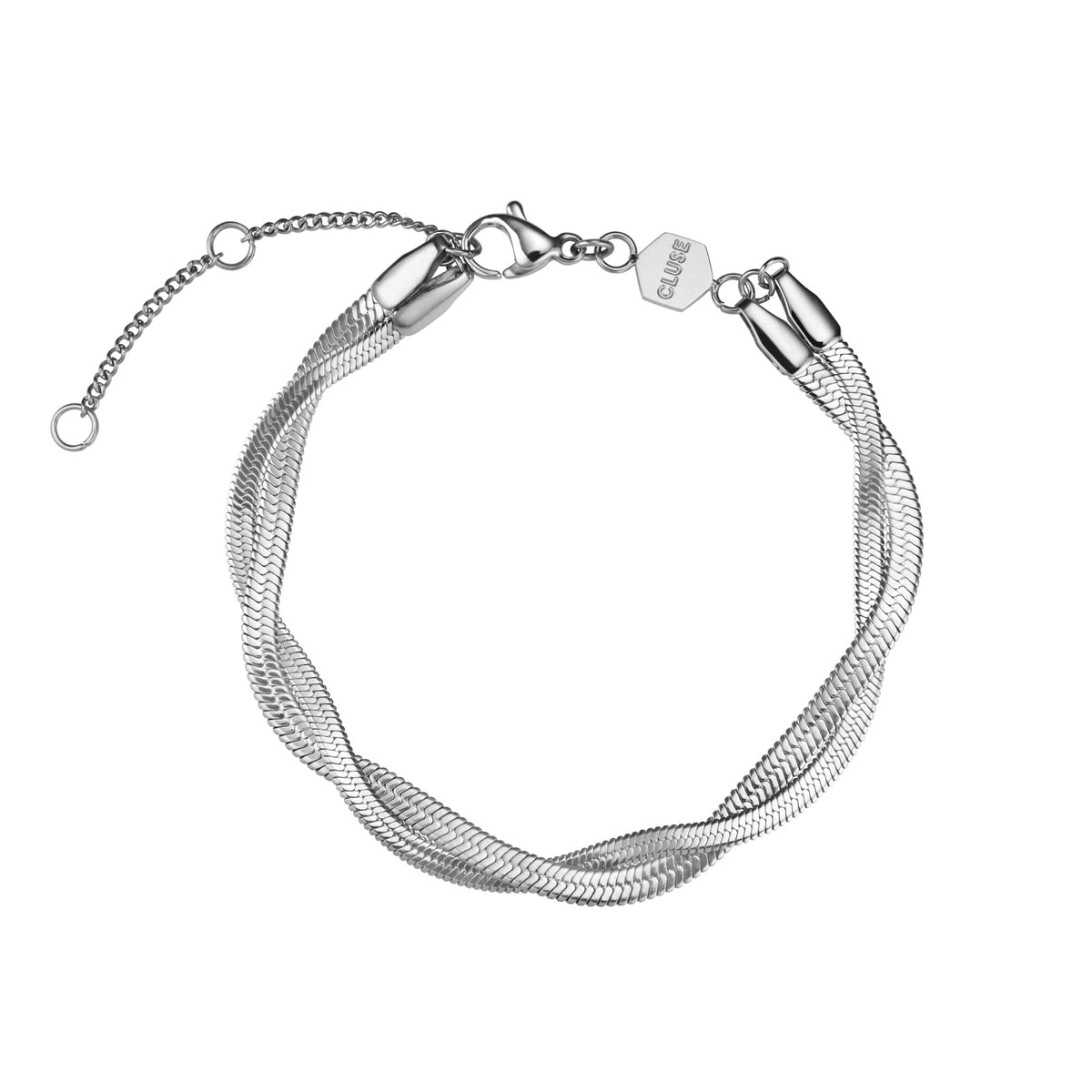 CLUSE Γυναικείο Βραχιόλι Élevé Twisted Snake Ασημί – CB13364