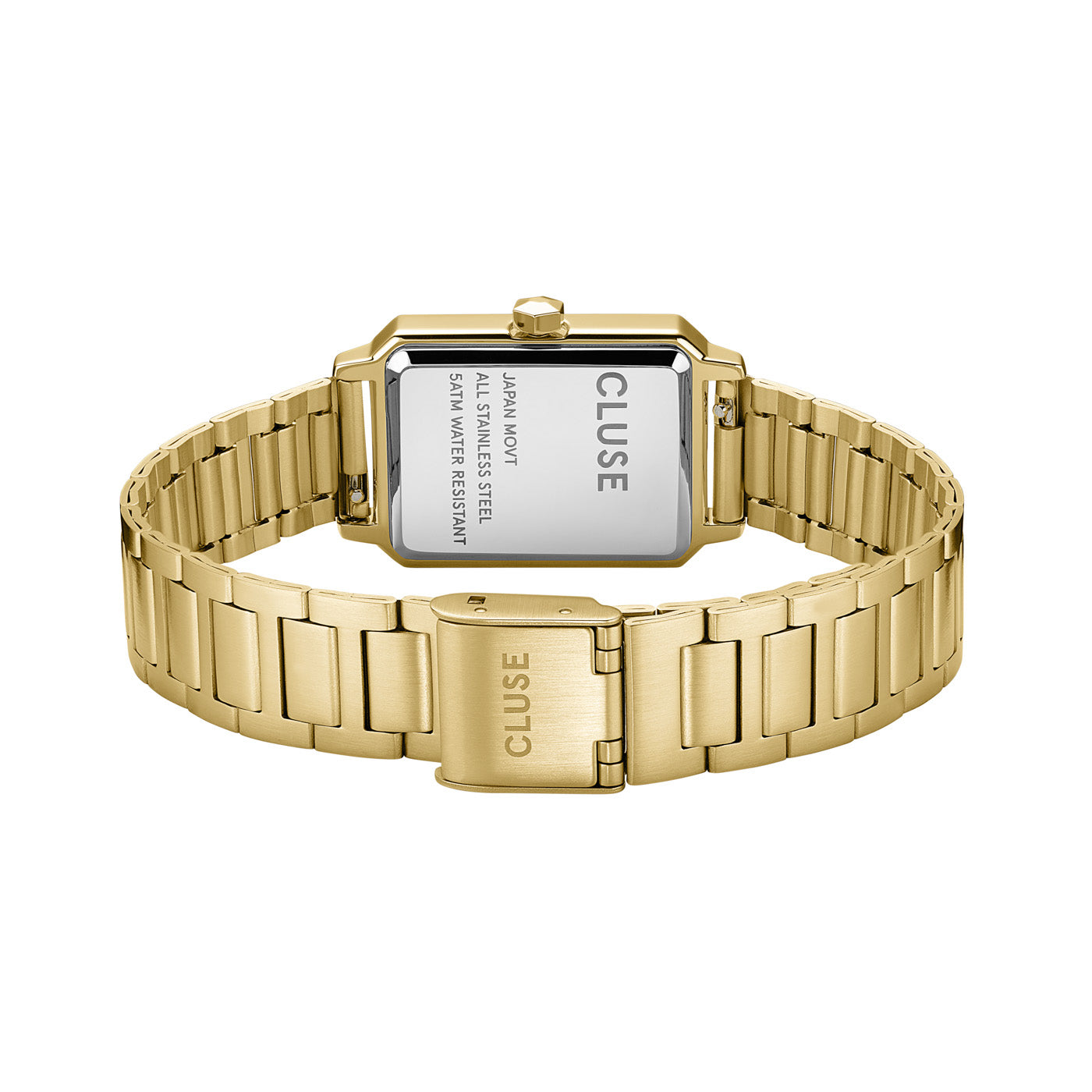 Gift Box Fluette Watch Steel & Double Chain Bracelet Full Gold Colour