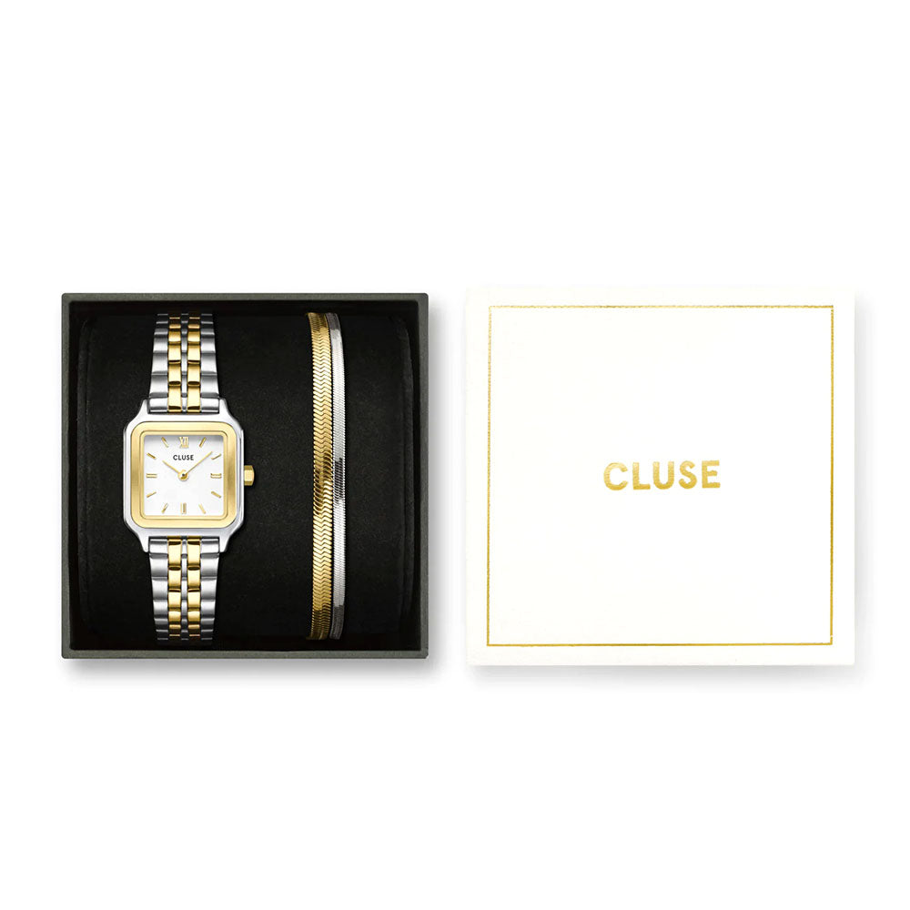 Cluse Gift Box Gracieuse Petite Bicolour & Double Snake Bracelet