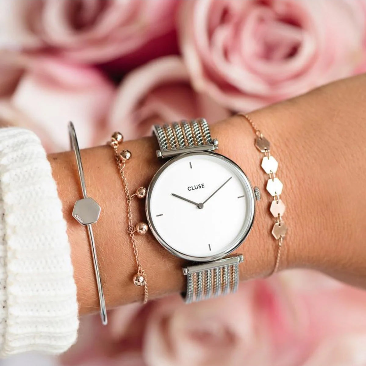 CLUSE Triomphe Two Tone Stainless Steel Bracelet