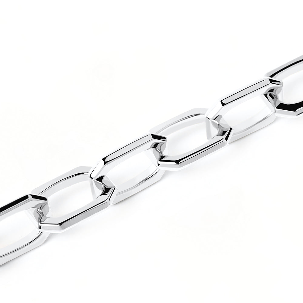 PDPaola Medium Signature Chain Silver Necklace