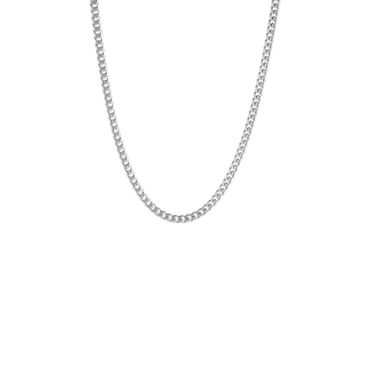Steel & Barnett Cuban Silver Necklace N-CUB501