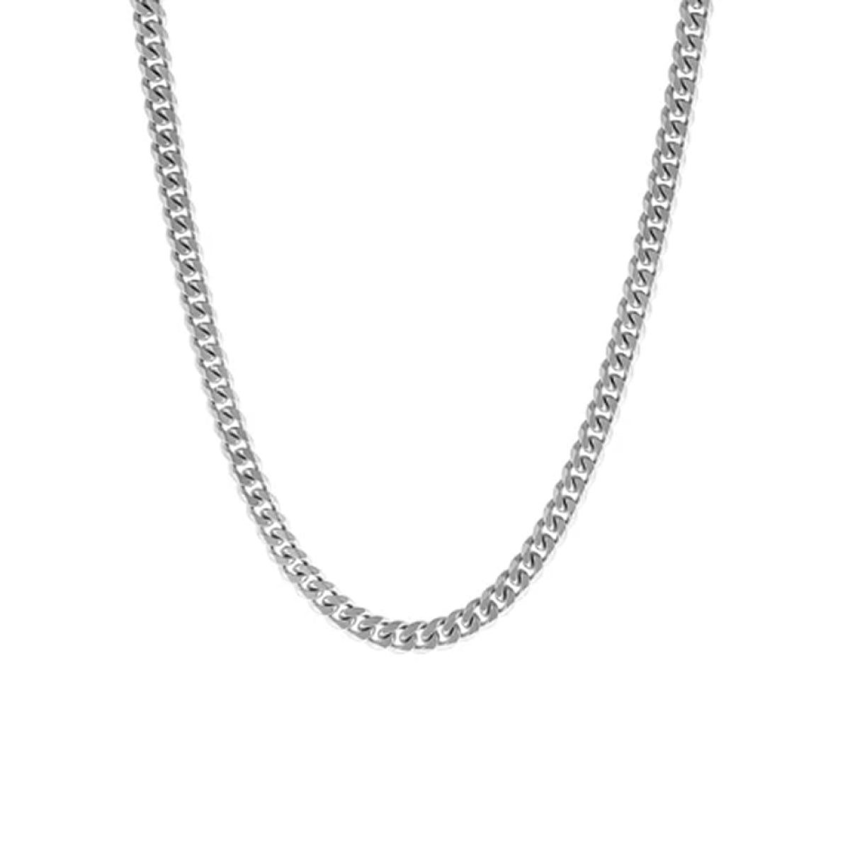 Steel & Barnett Cuban Silver Necklace N-CUB801