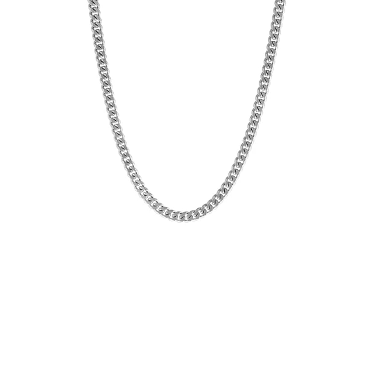 Steel & Barnett Cuban Silver Necklace N-CUB801