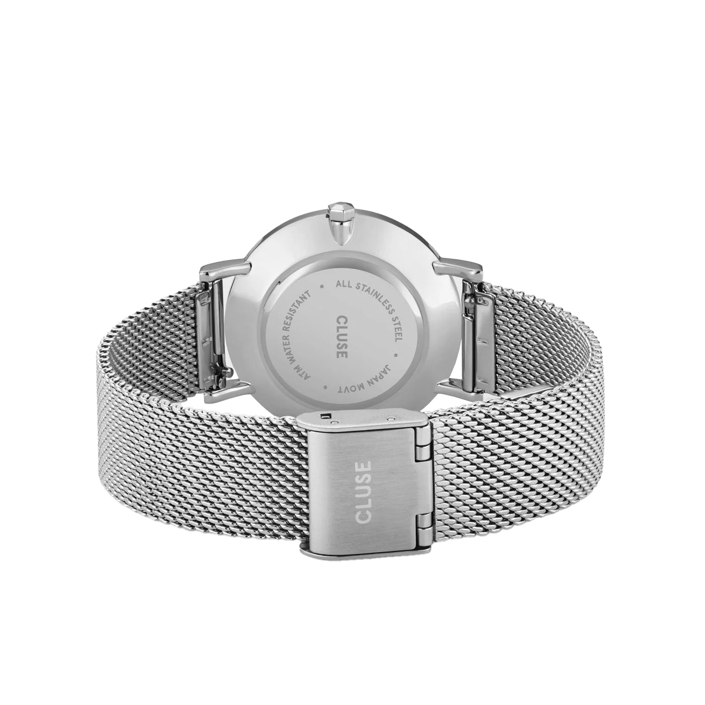 Cluse Minuit Watch Mesh, White, Silver Colour