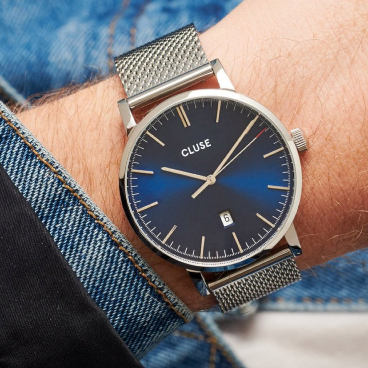 CLUSE Aravis Silver Stainless Steel Bracelet