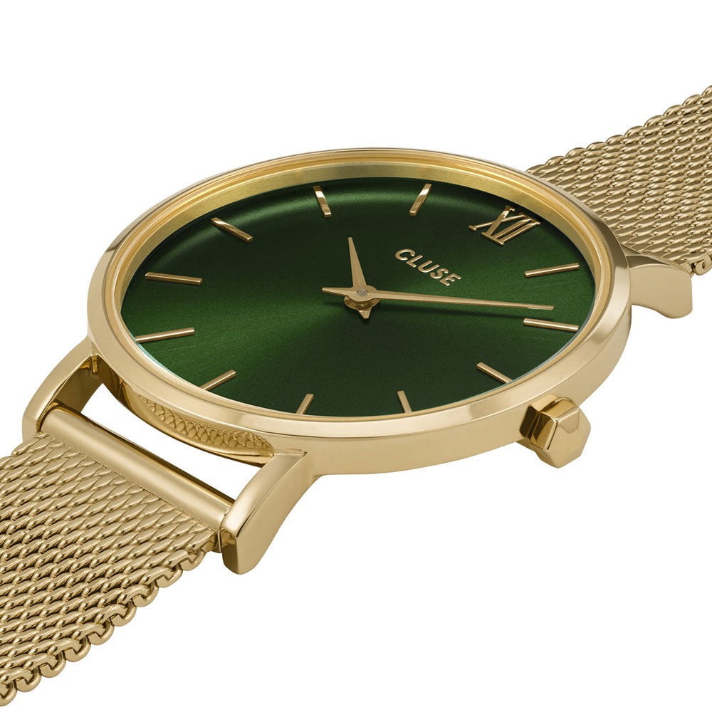 Cluse Minuit Mesh Green Gold Colour CW10206