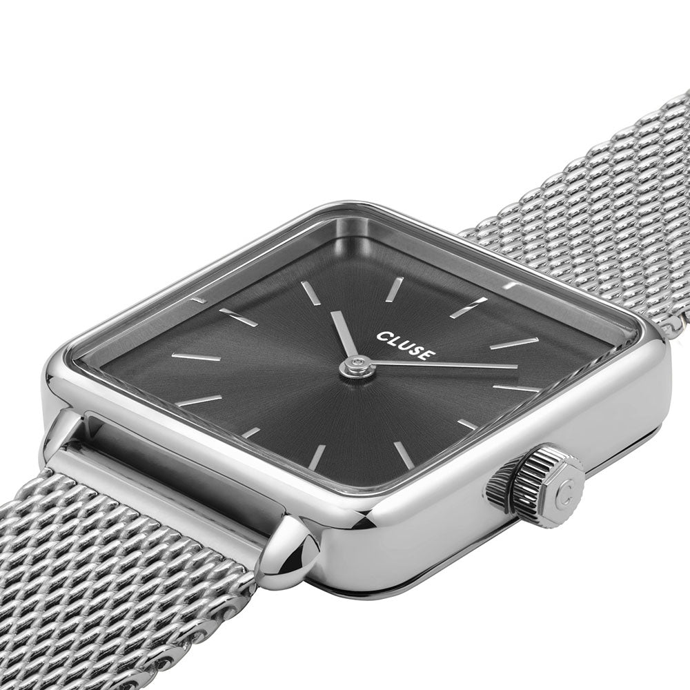 Cluse La Tétragone Mesh Dark Grey Silver Colour
