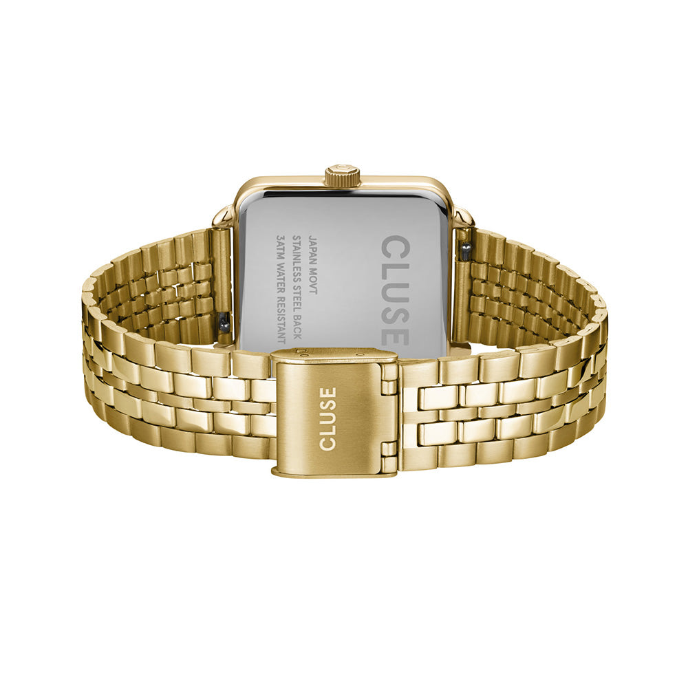 Cluse La Tétragone Watch Steel Dark Cherry Gold Colour