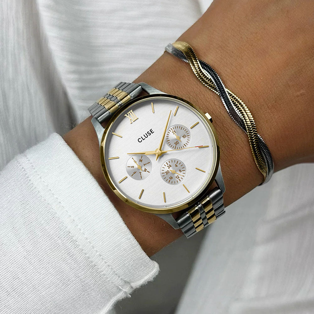 CLUSE Minuit Multifunction Steel, Bicolour