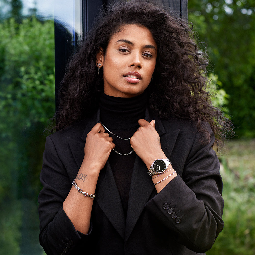 Cluse Féroce Steel Black, Silver Colour