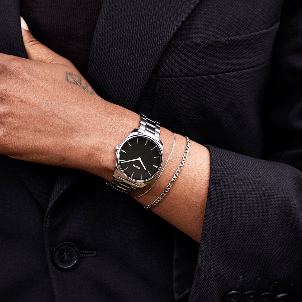 Cluse Féroce Steel Black, Silver Colour