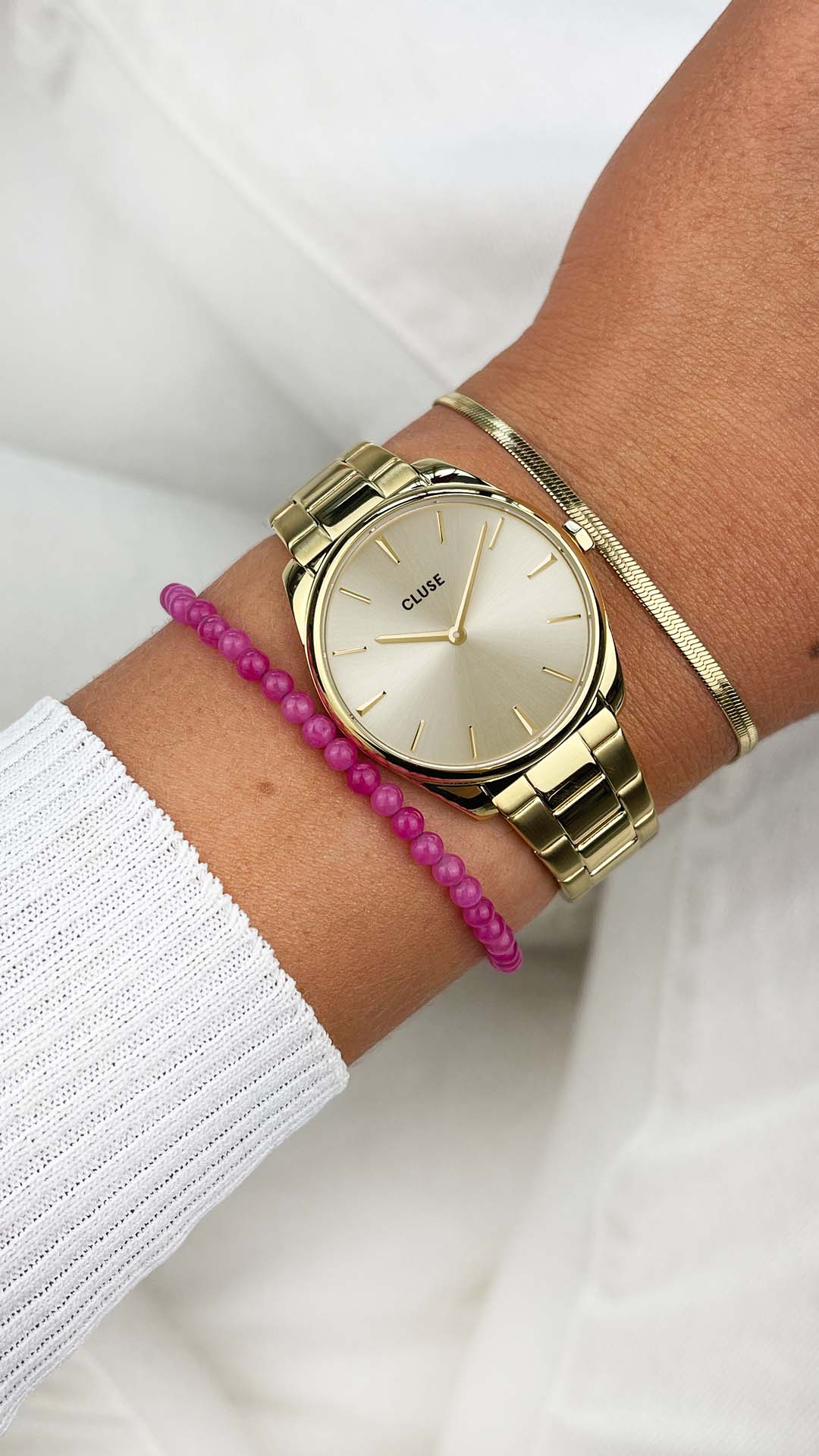 Cluse Féroce Petite Steel Full Gold Colour