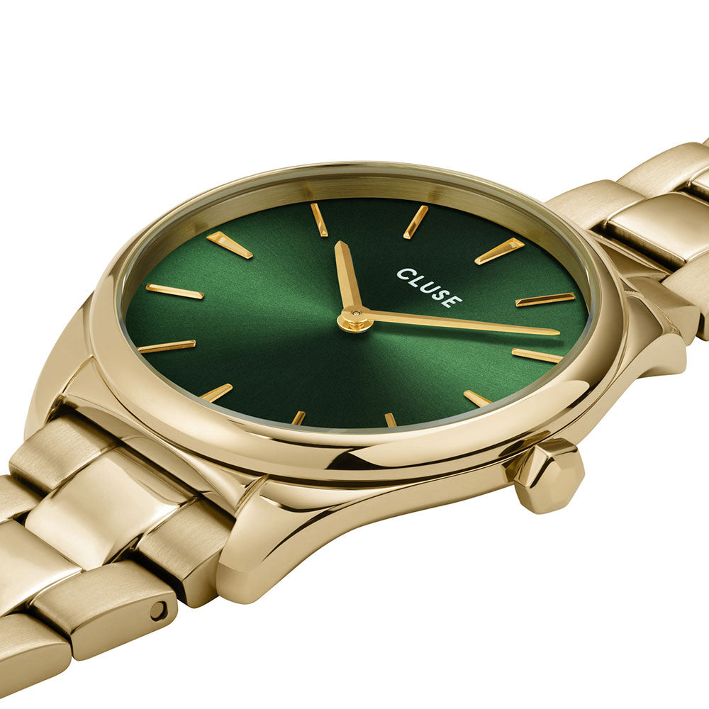 Cluse Féroce Petite Steel Green Gold Colour