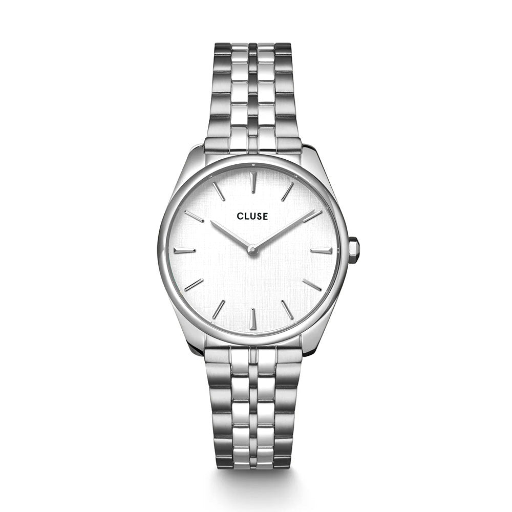Cluse Féroce Petite Steel Silver Linen, Silver Colour