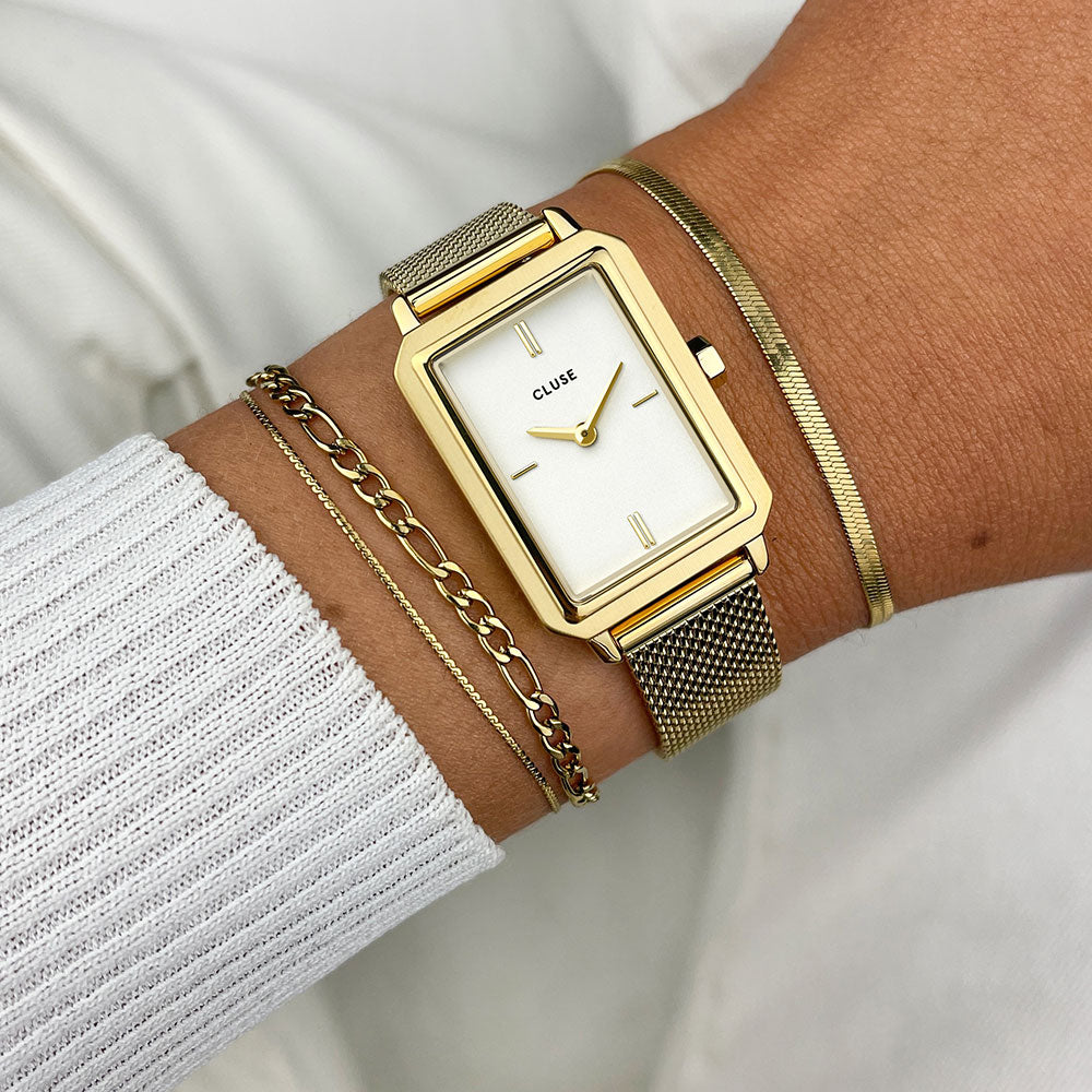 CLUSE Fluette Mesh White Gold Colour