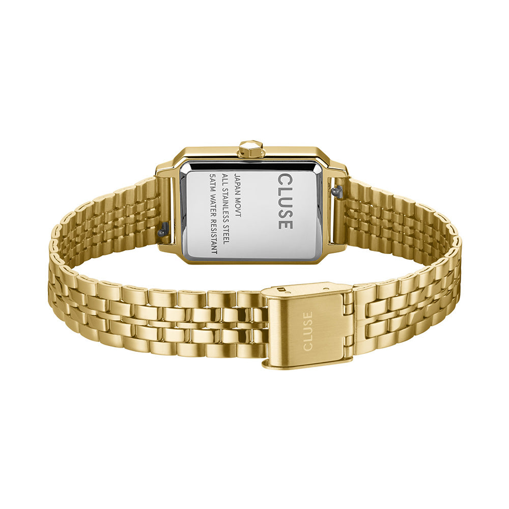 CLUSE Fluette Watch Steel Sage Green Gold Colour