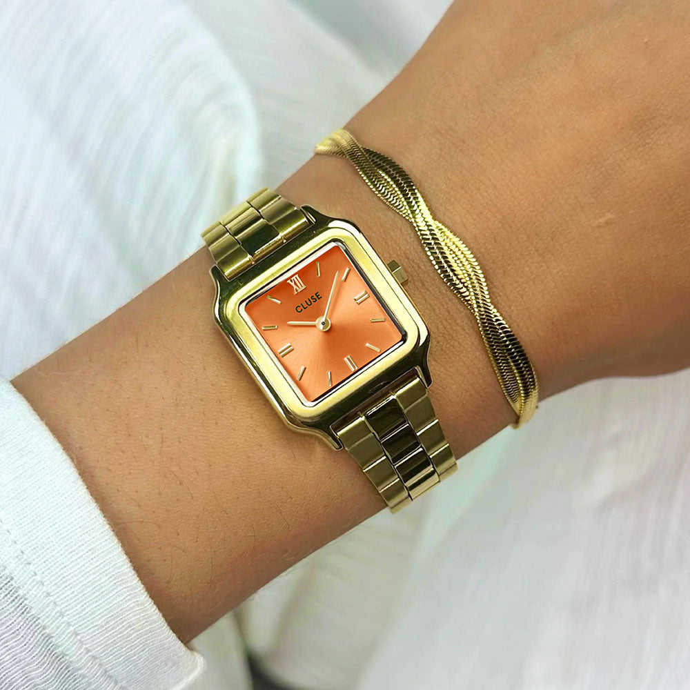 CLUSE Gracieuse Petite Watch Steel Apricot, Gold Colour
