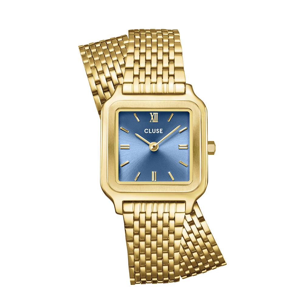 CLUSE Gracieuse Petite Watch Double Steel Kyanite Blue Gold Colour