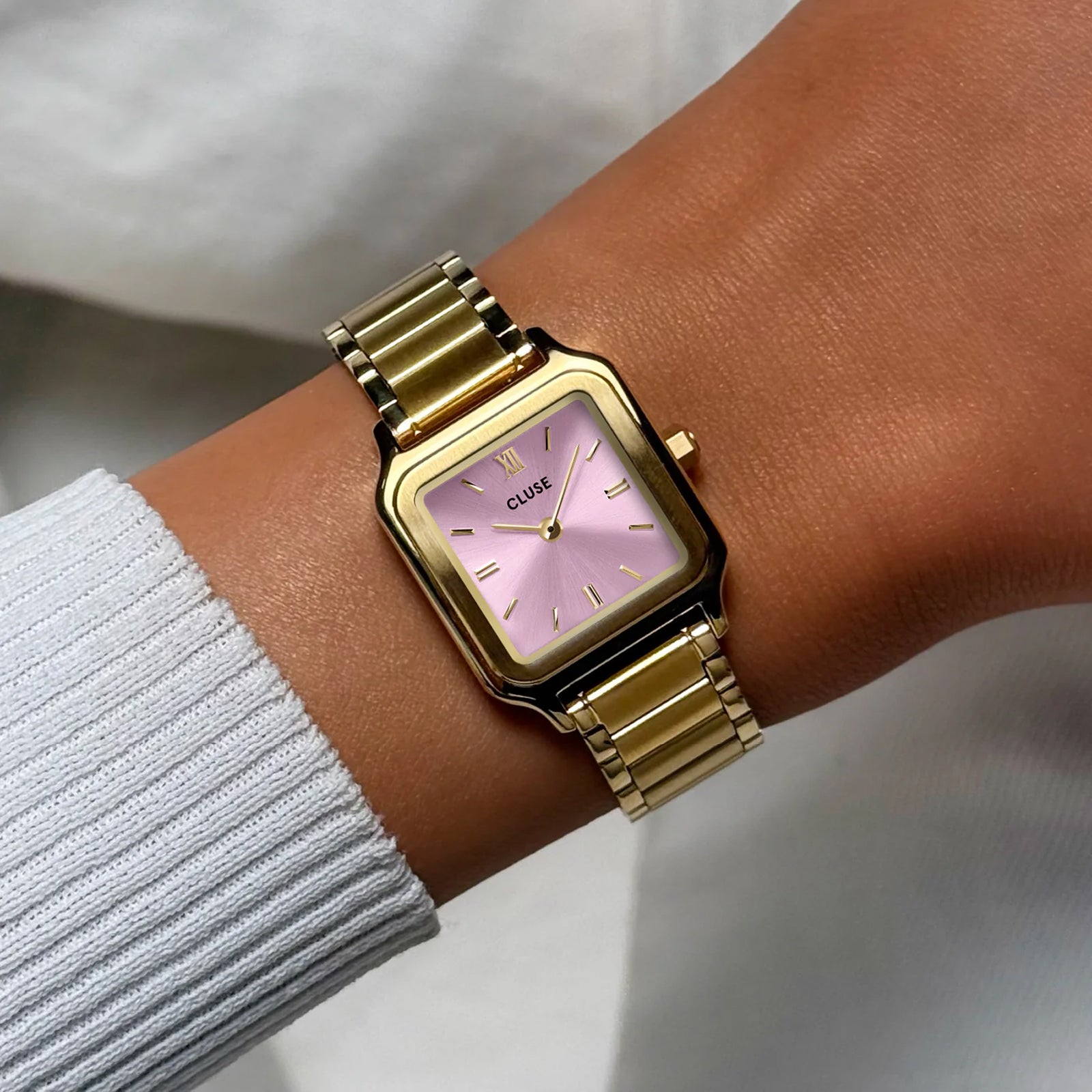 CLUSE Gracieuse Petite Watch Steel, Mauve Pink, Gold Colour