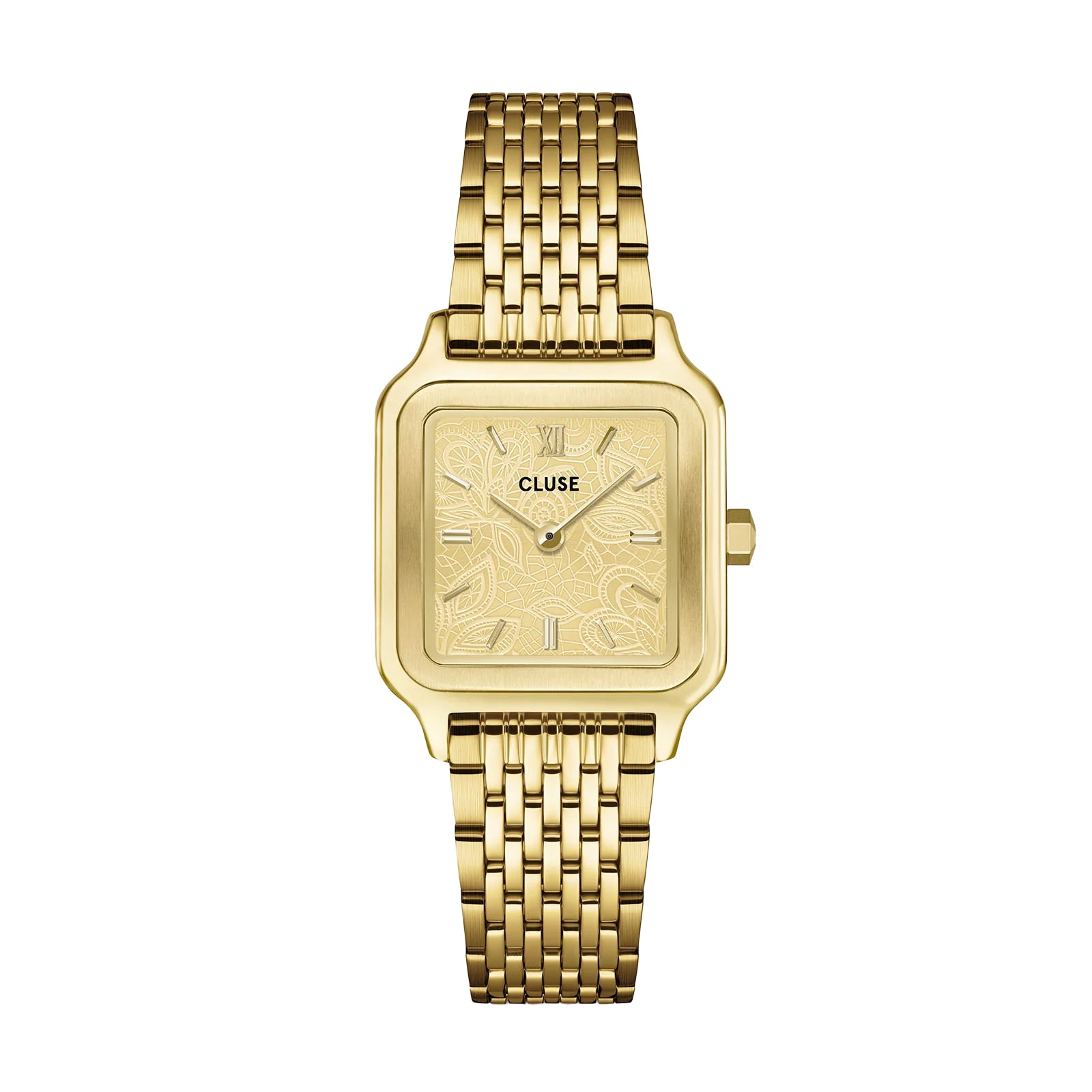 CLuse Gracieuse Petite Watch Steel, Lace Textured, Gold Colour