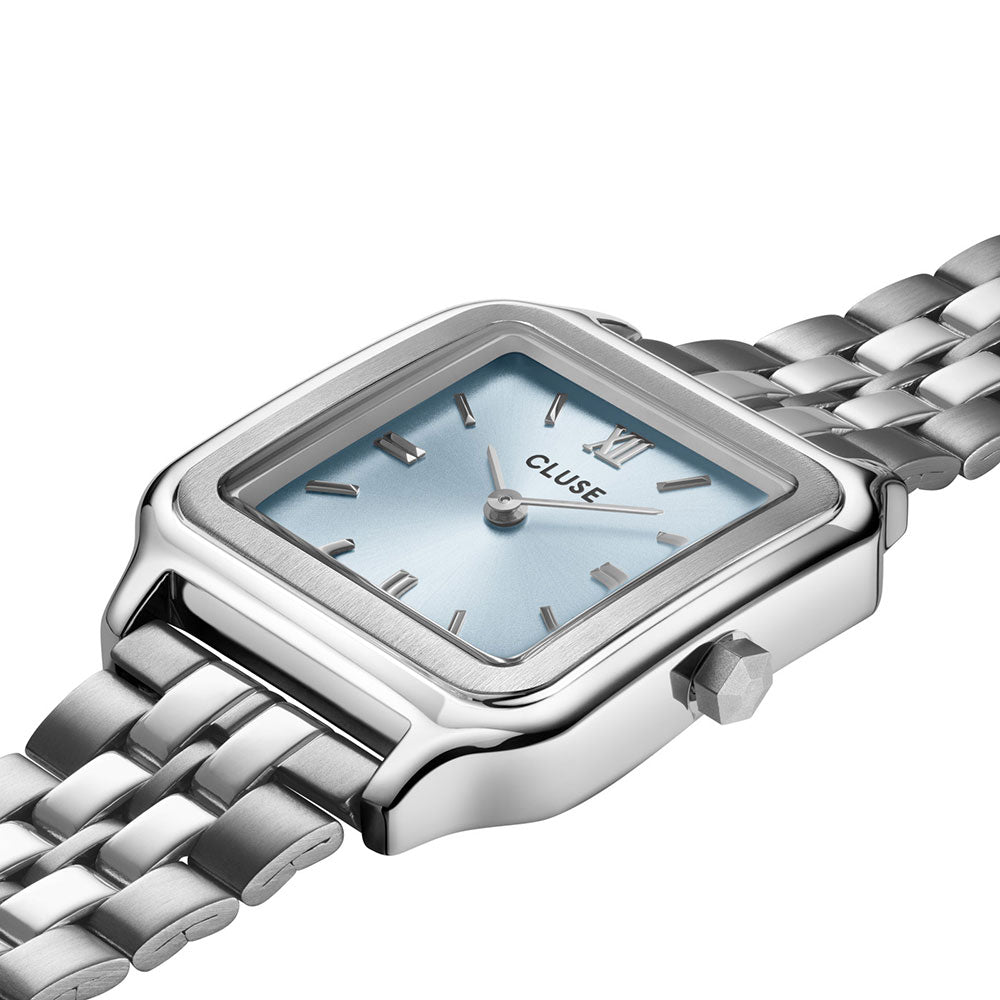 CLUSE Gracieuse Watch Steel Light Blue SIlver Colour
