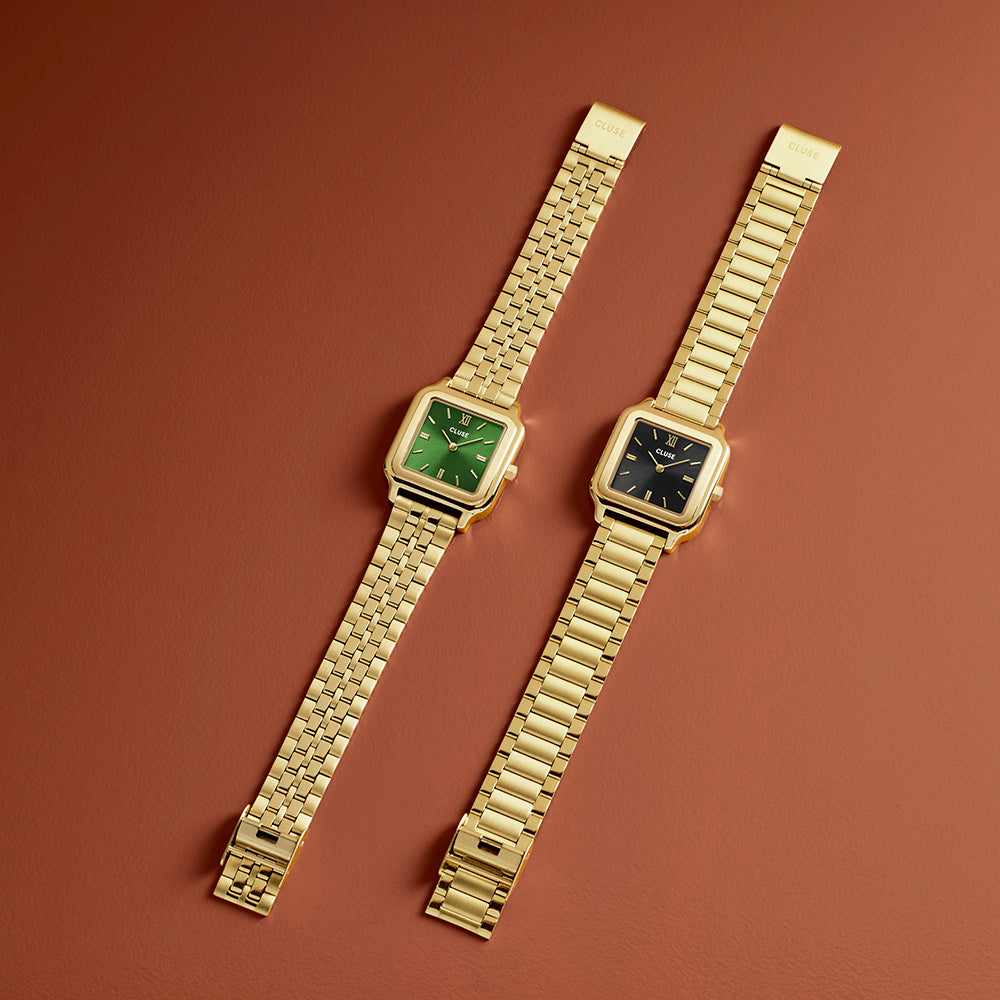 CLUSE Gracieuse Watch Steel Forest Green Gold Colour