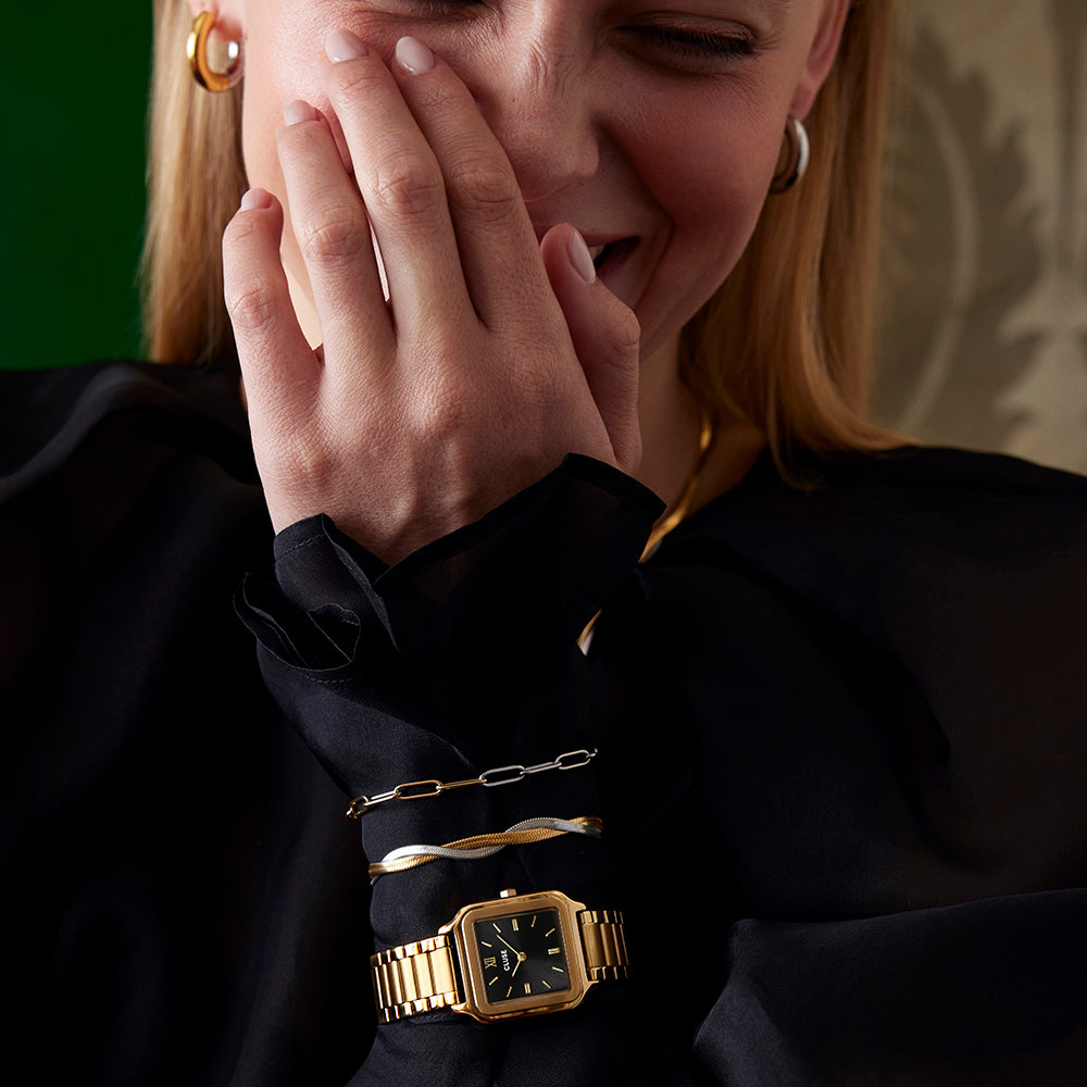 CLUSE Gracieuse Watch Steel Black Gold Colour