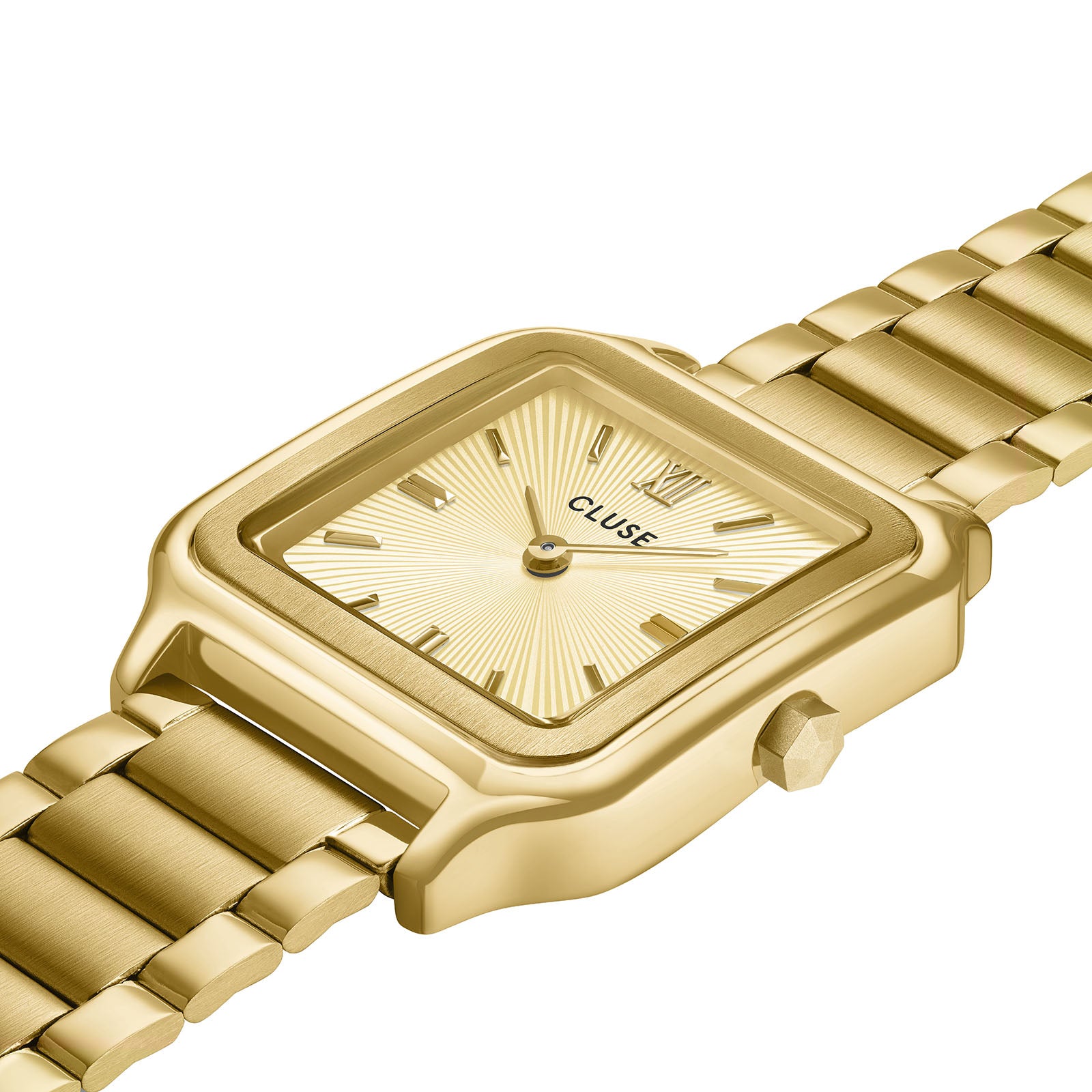 CLUSE Gracieuse Watch Steel Sunray Textured Full Gold Colour