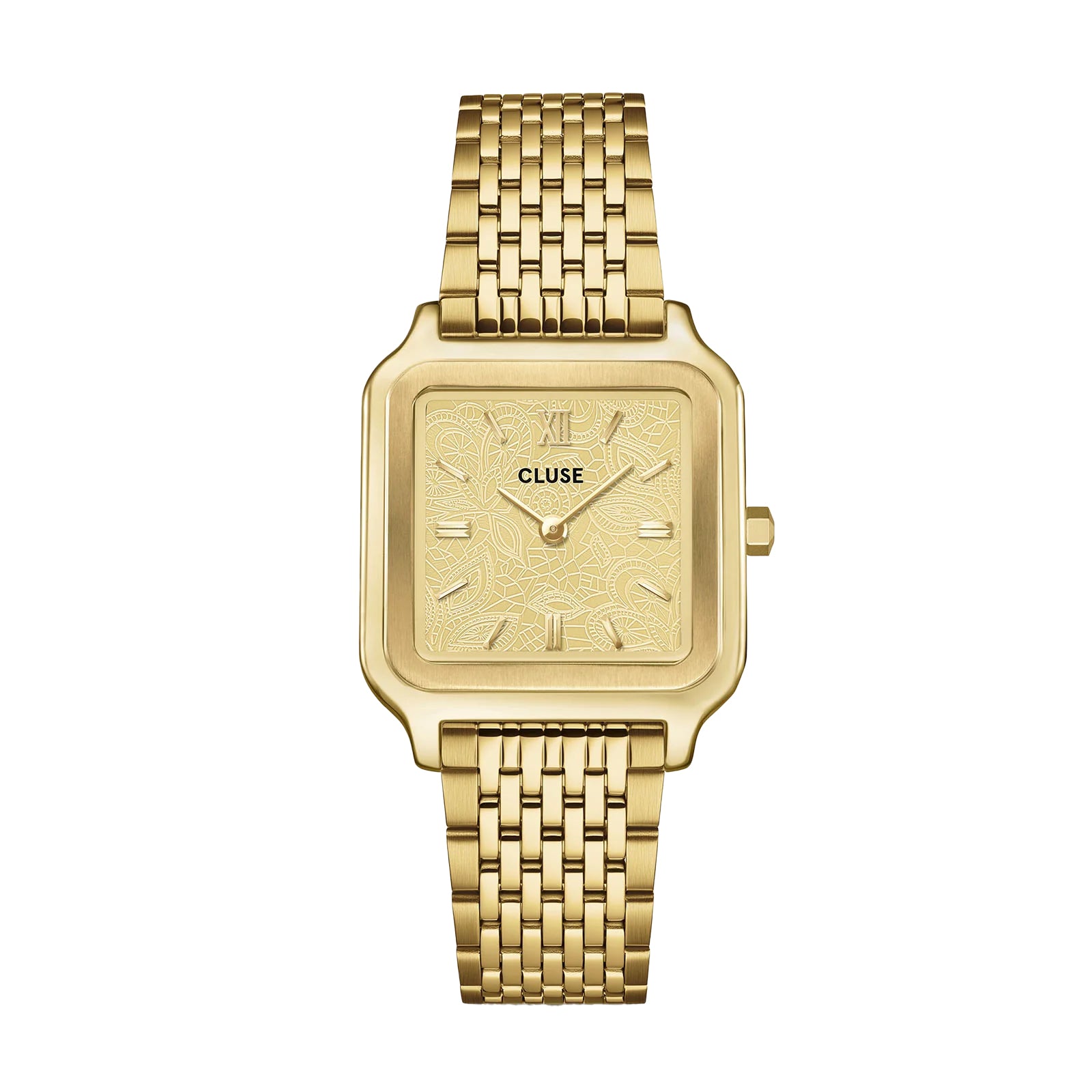 CLuse Gracieuse Watch Steel, Lace Textured, Gold Colour