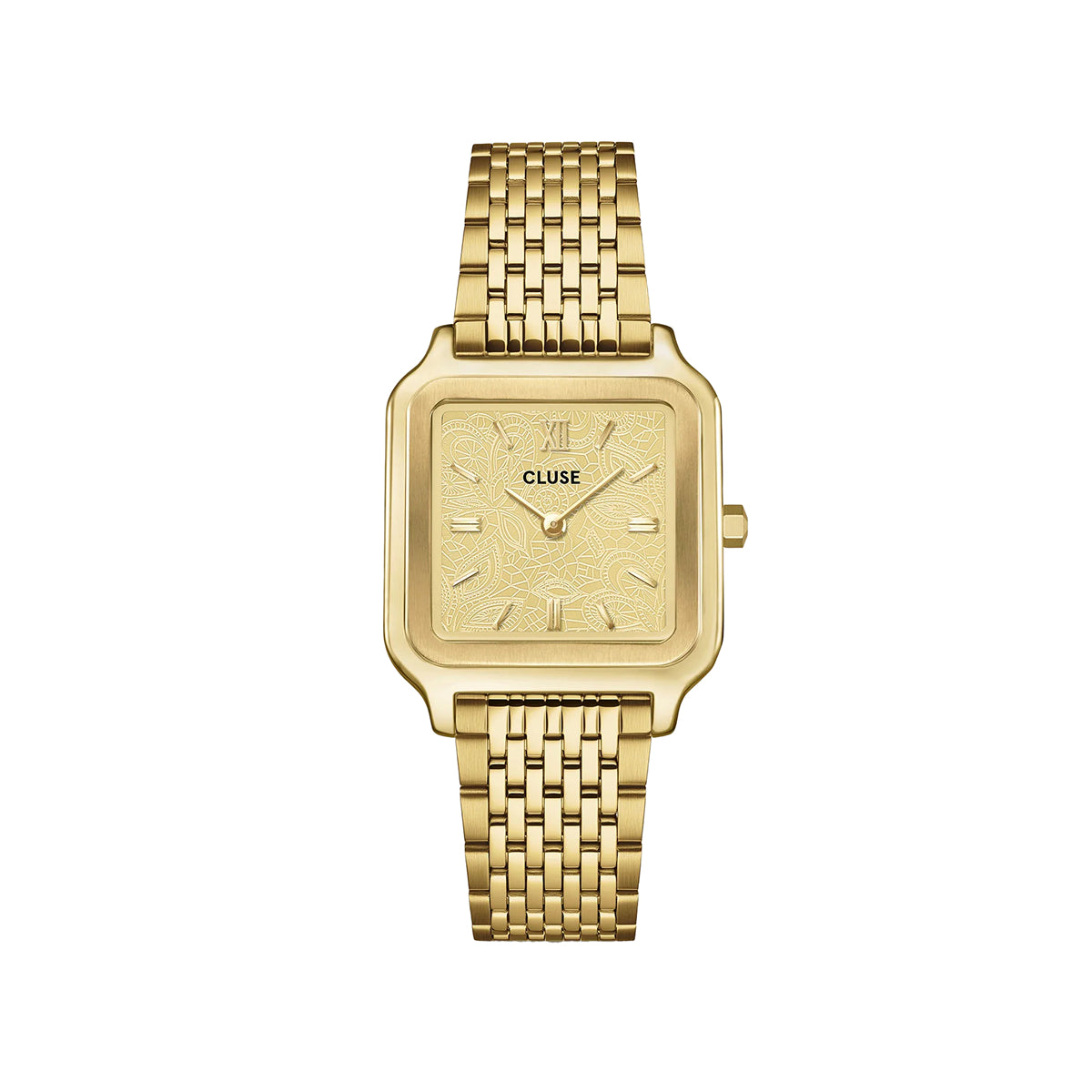 Cluse Gracieuse Watch Steel, Lace Textured, Gold Colour