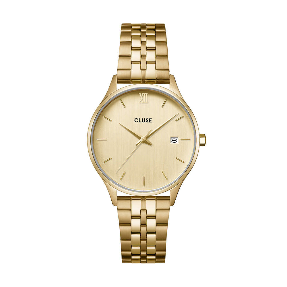 CLUSE Minuit Date Watch Steel Full Gold Colour