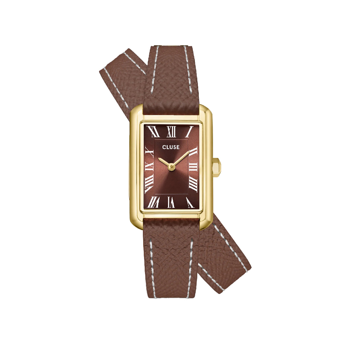 CLUSE Belisenna Watch Double Leather Mocha Gold Colour