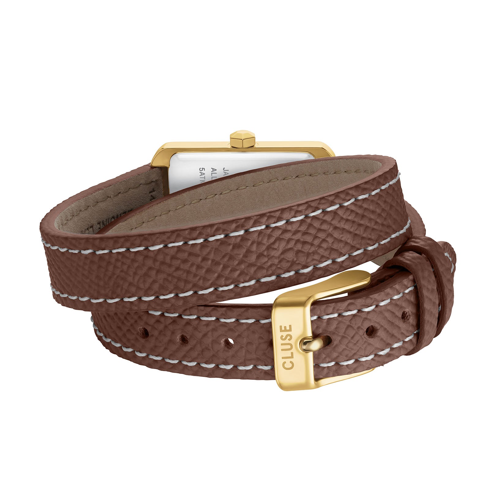 CLUSE Belisenna Watch Double Leather Mocha Gold Colour