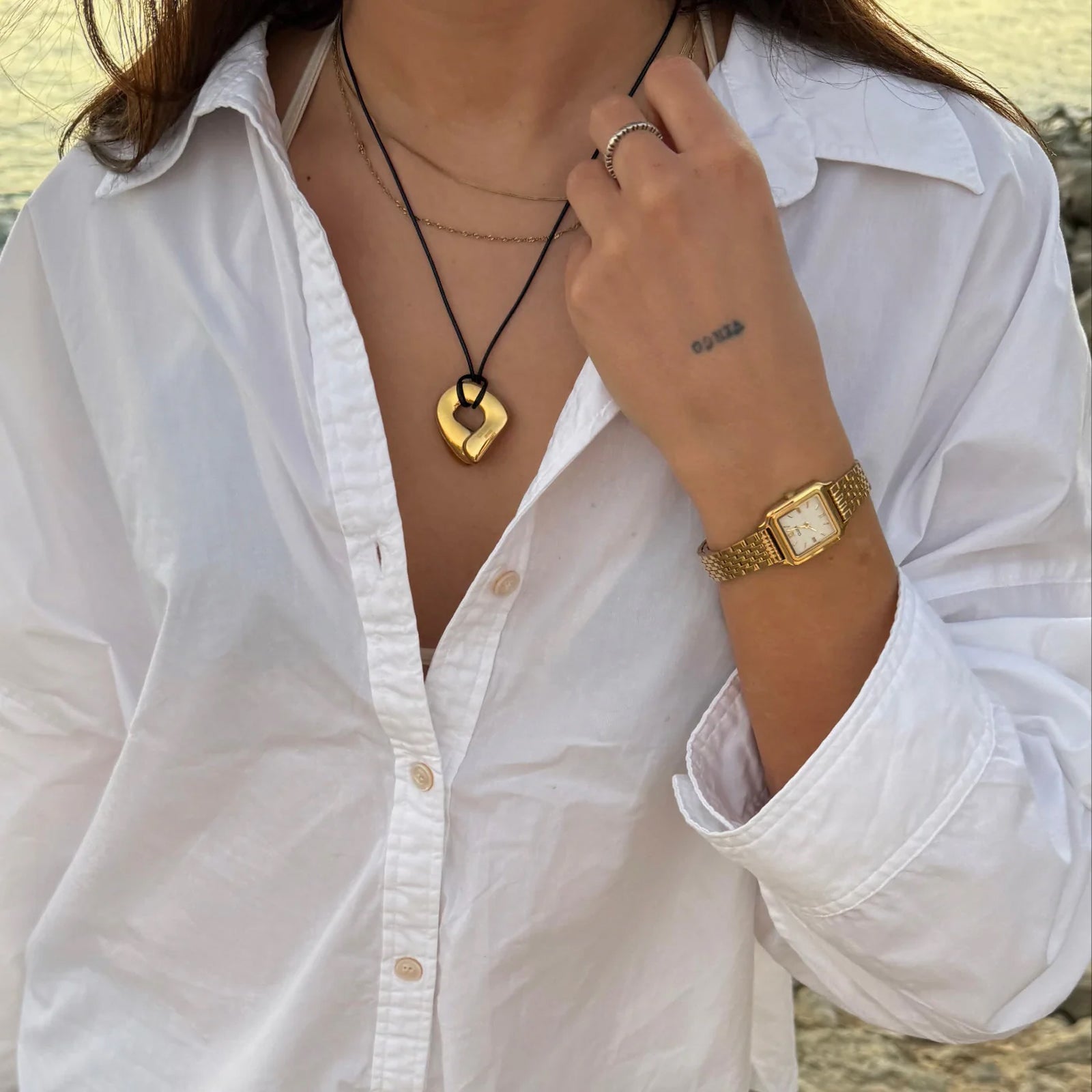 CLUSE Gracieuse Mini Watch Steel, White, Gold Colour