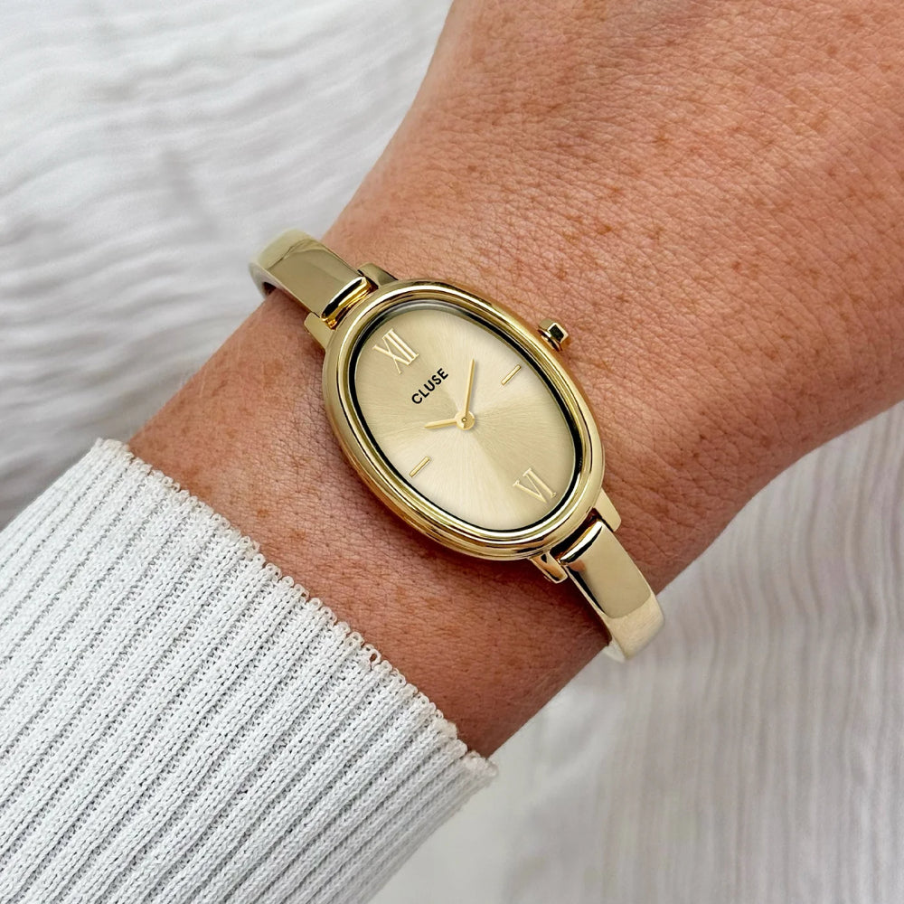 CLUSE L'Ovale Watch Steel, Full Gold Colour