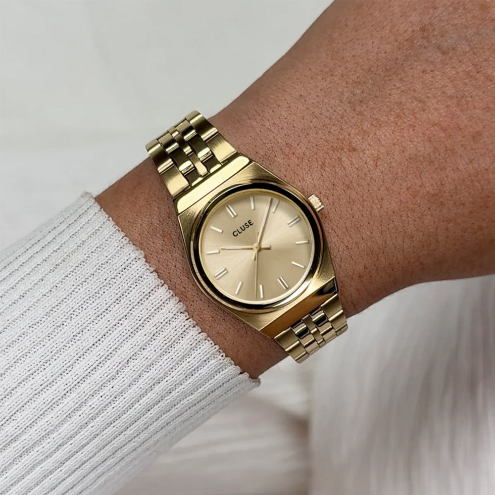CLUSE Retro 70s Mini Watch Steel, Full Gold Colour